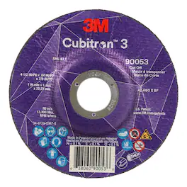 3M - Cubitron 3 Cut-Off Wheel, 90053, 60+, T27, 4-1/2 in x 0.04 in x 7/8 in (115 x 1 x 22.23 mm), ANSI, Precision Shaped G