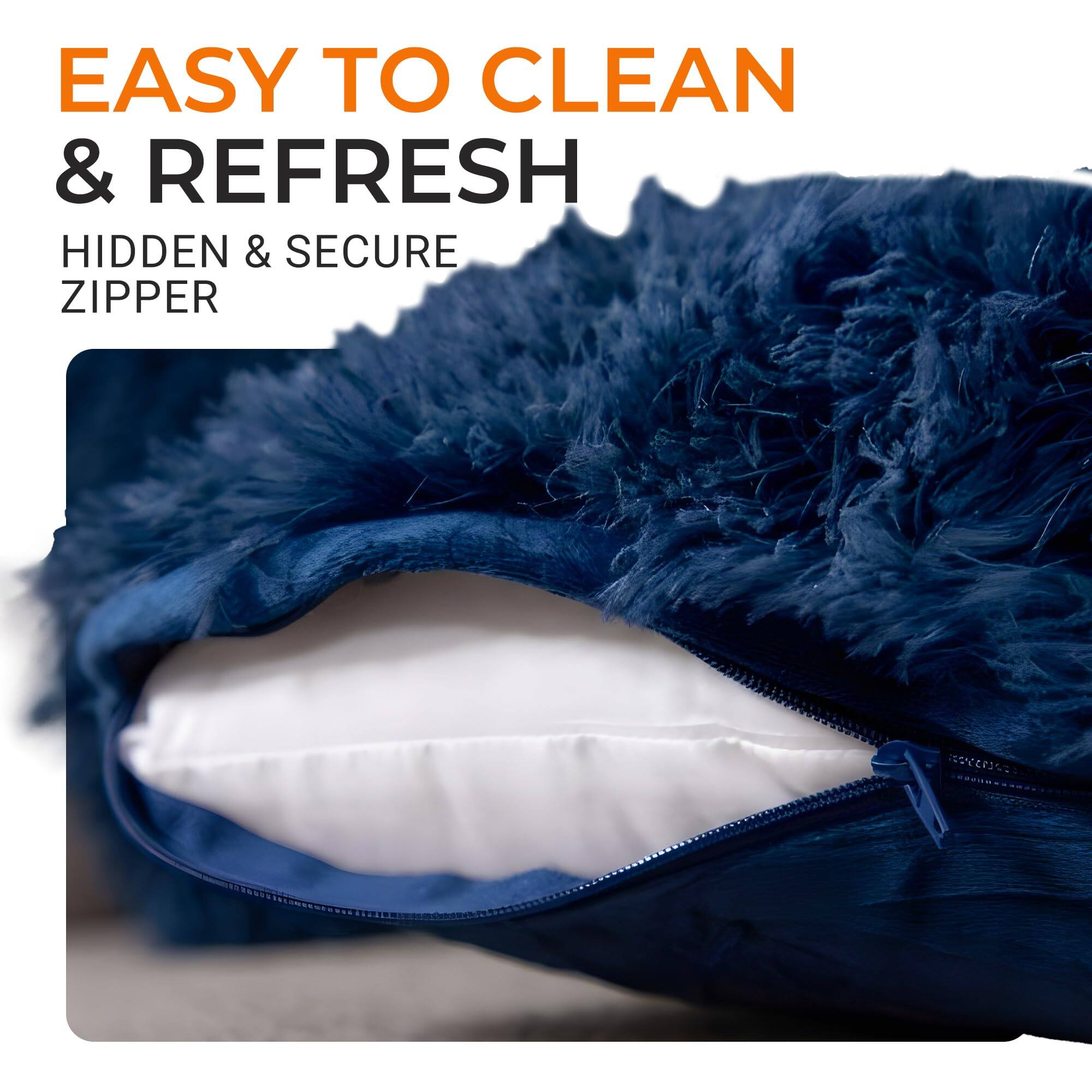 EASY TO CLEAN & REFRESH  
HIDDEN & SECURE ZIPPER