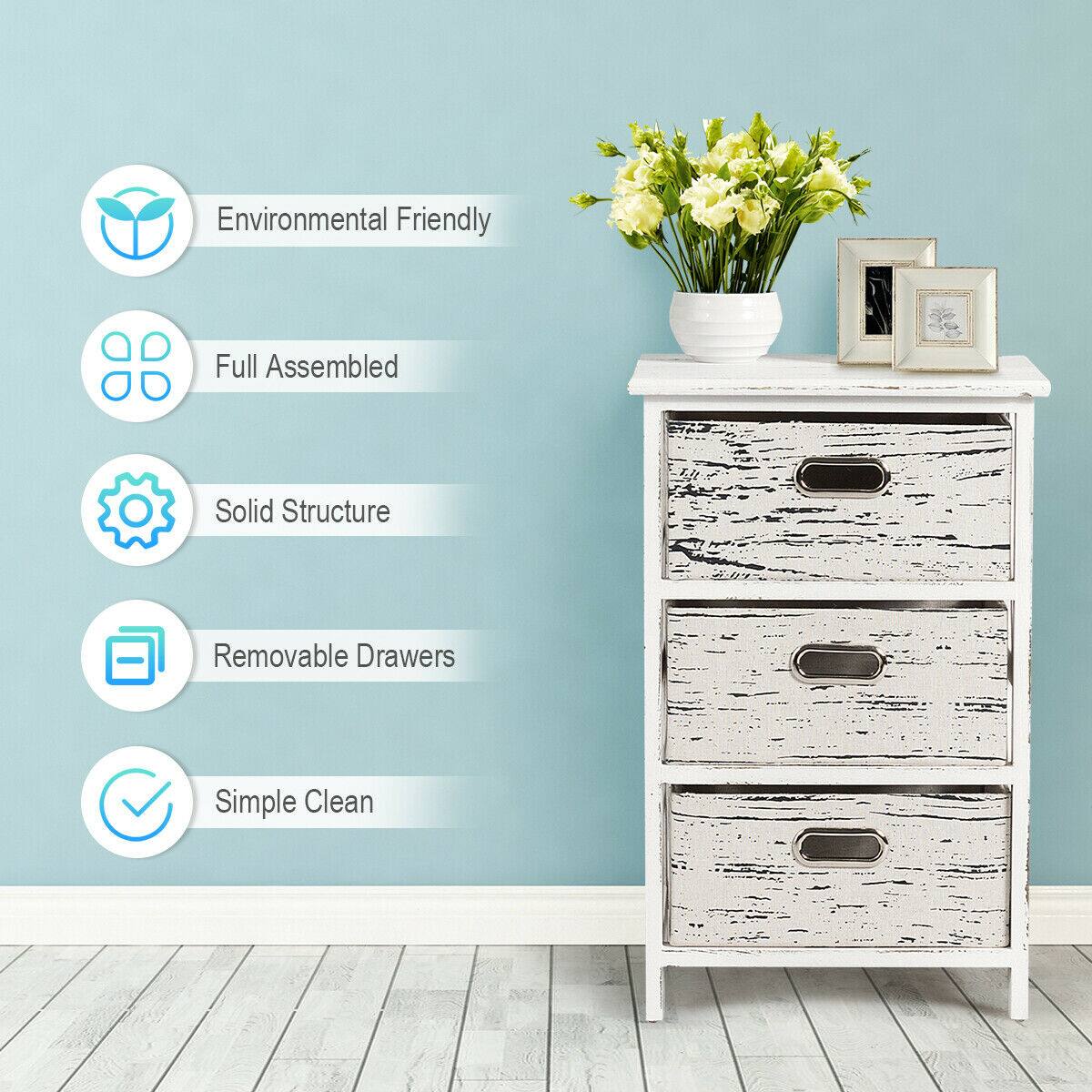 Environmental Friendly, Full Assembled, Solid Structure, Removable Drawers, Simple Clean