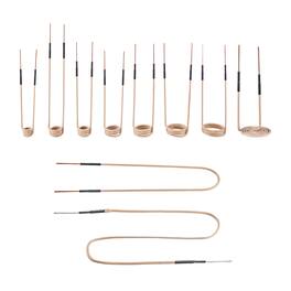 VEVOR - 10PCS Magnetic Induction Heater Coil, Induction Heating Coil Accessories Kit with Flexibility and Long Lifespan - Gold