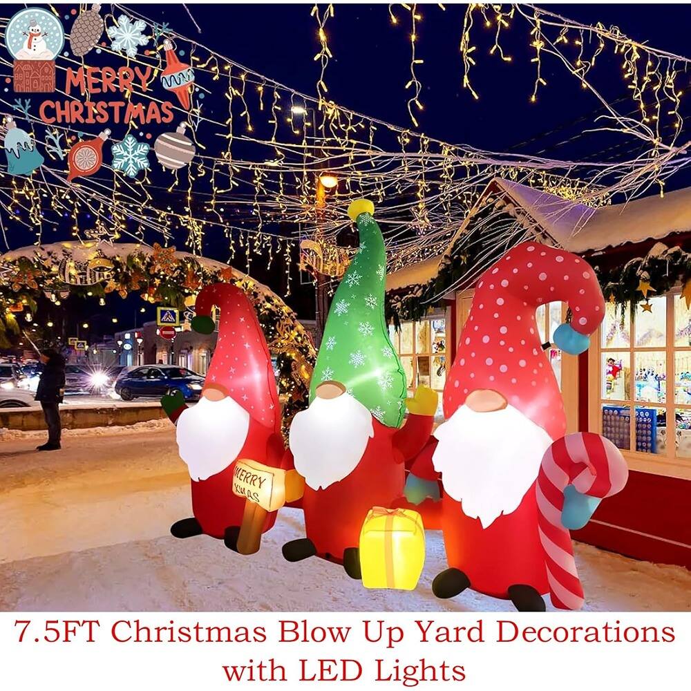 MERRY CHRISTMAS

7.5FT Christmas Blow Up Yard Decorations with LED Lights