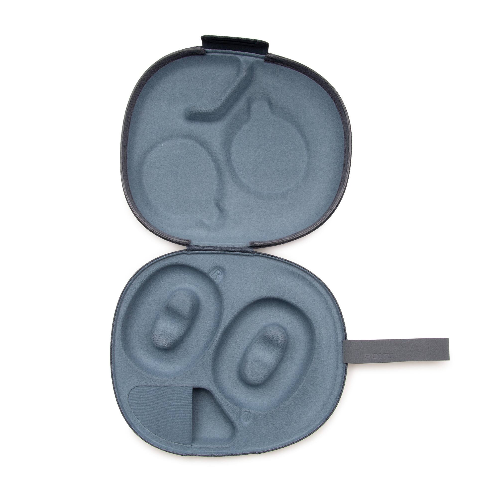 Left. Sony - Sony OEM Carrying Case for WH-1000XM6 Noise Canceling Headphones (Silver).