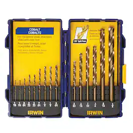 Irwin - Cobalt Steel Drill Bit Set Straight Shank 15 pc