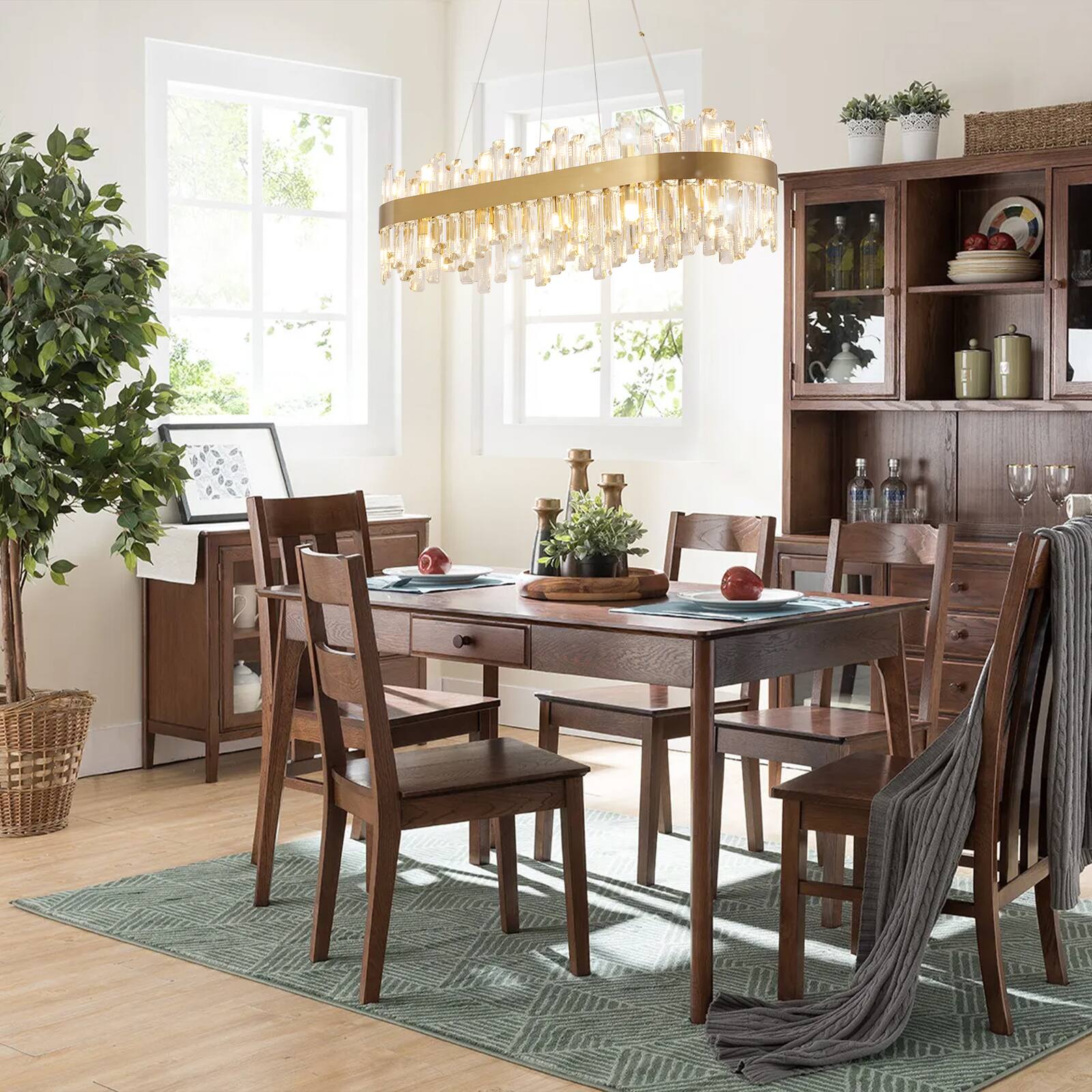 Alt View 5. Tiramisubest - 36" Modern Luxury Gold Crystal Chandelier, 24-Light French Empire Ceiling Light with Premium Crystals - Gold+Clear.