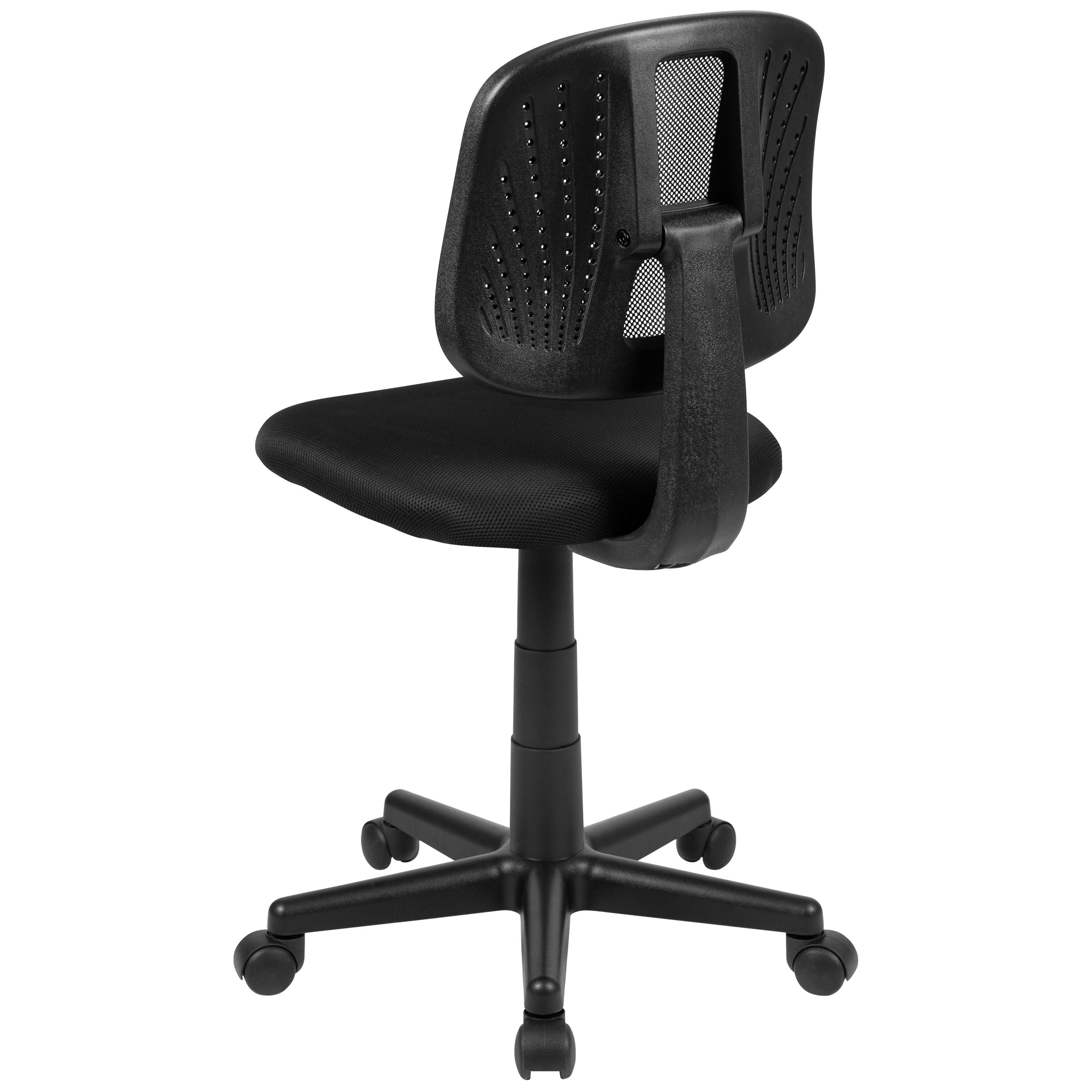 Alt View 5. Emma + Oliver - Mid-Back Mesh Swivel Task Office Chair with Pivot Back - Black.