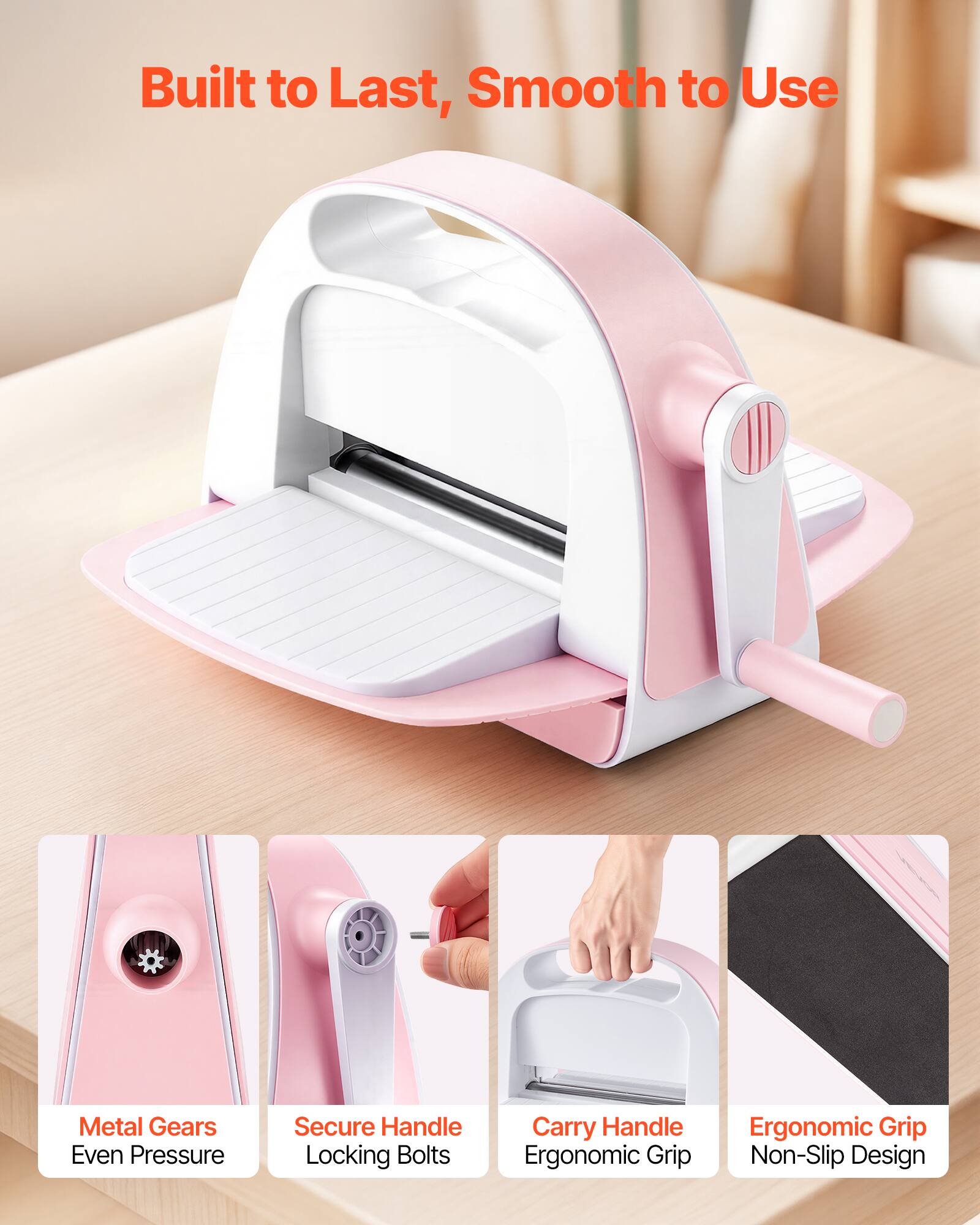 Built to Last, Smooth to Use

Metal Gears
Even Pressure

Secure Handle
Locking Bolts

Carry Handle
Ergonomic Grip

Ergonomic Grip
Non-Slip Design