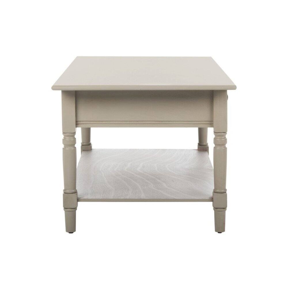 Front. Safavieh - BORIS 2 DRAWER COFFEE TABLE, AMH5706A - Gray.