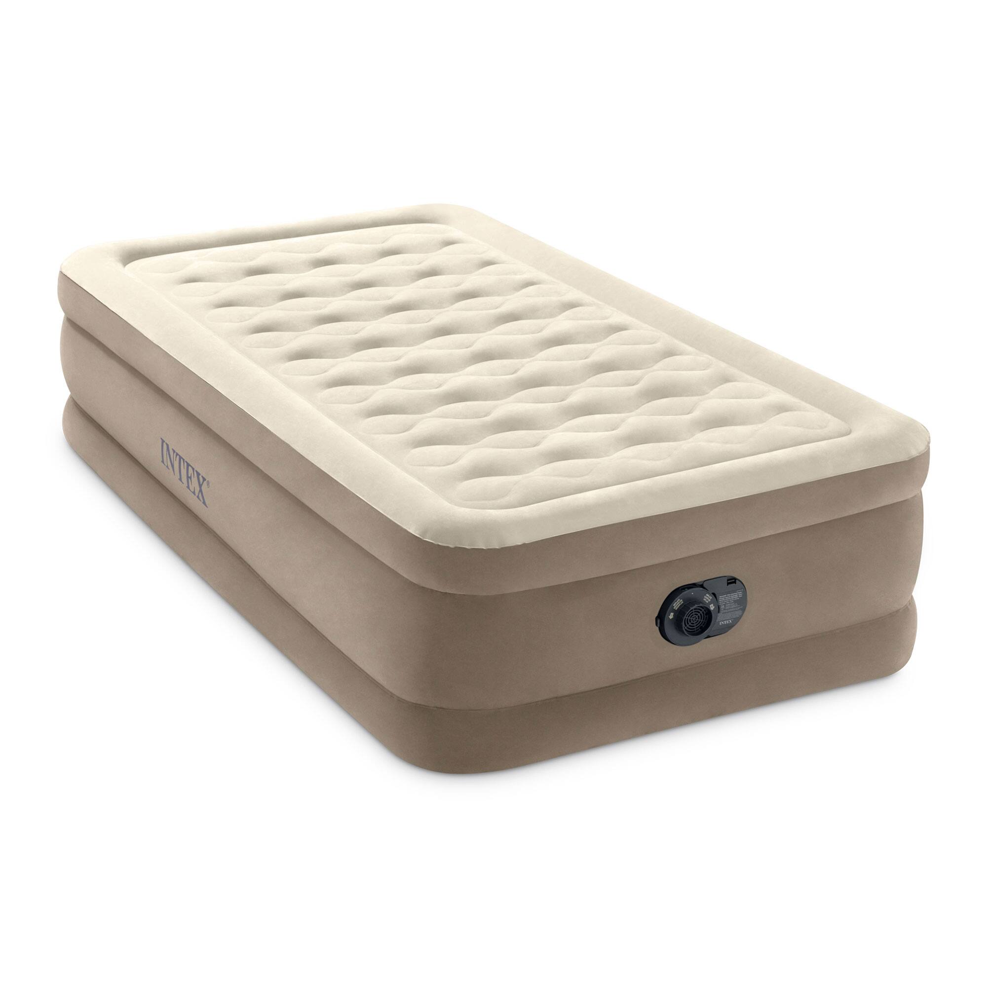 Alt View 8. Intex - Intex 64425ED Dura-Beam Deluxe Ultra Plush Air Mattress with Built-in Pump, Twin - Beige.