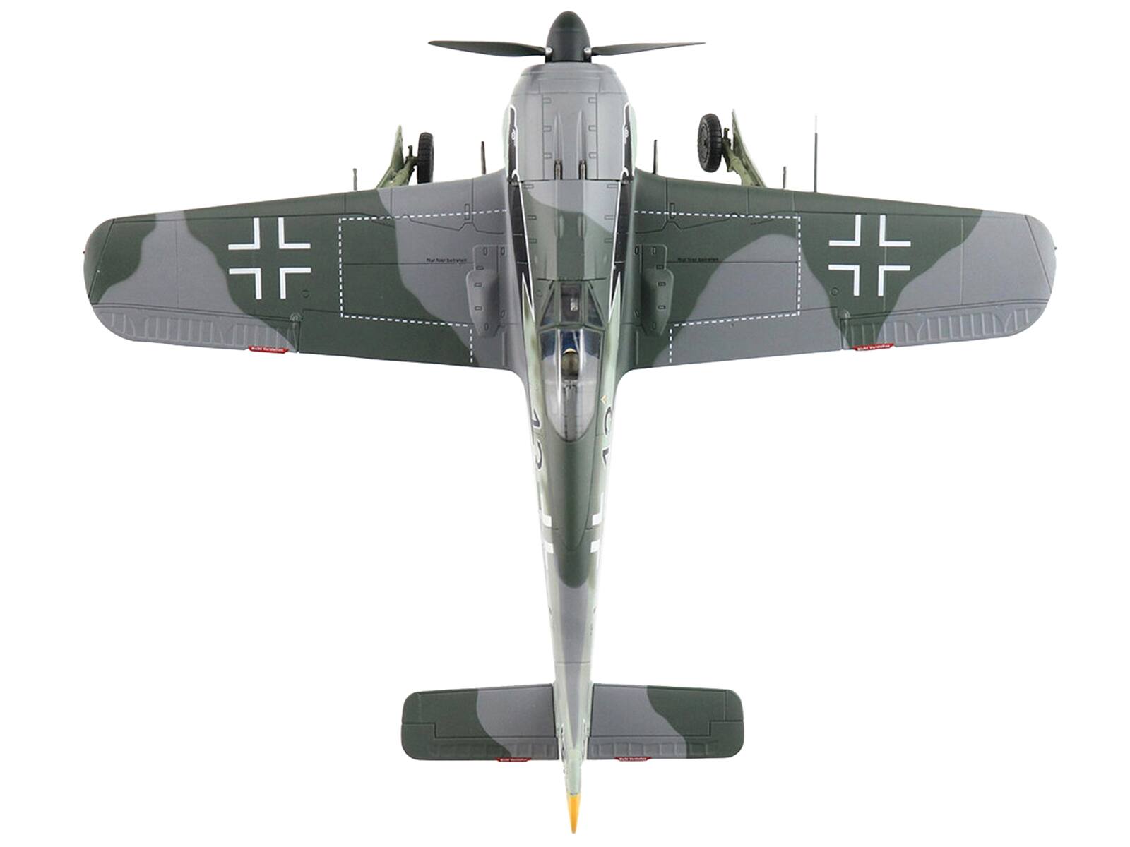 Left. Hobby Master - Focke-Wulf Fw 190A-3 Fighter "8. Staffel JG 2" German Luftwaffe WWII Model Kit 1/48 Air Power Series - Grey And Green.