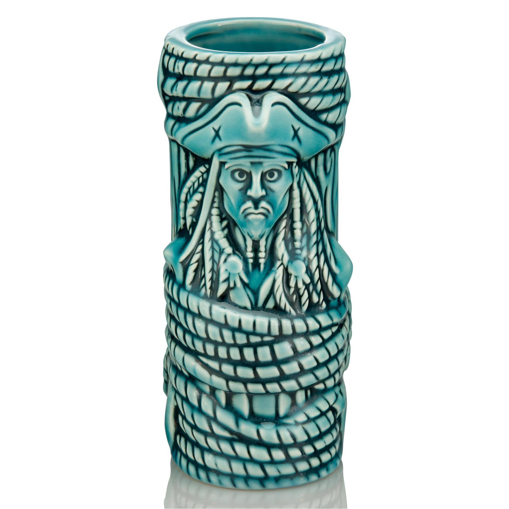 Front. Disney - Geeki Tikis Disney Pirates Of The Caribbean Jack Sparrow Mug | Holds 22 Ounces - Blue.