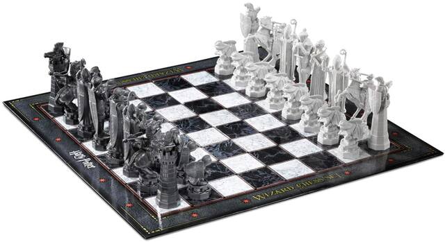 Sure, here is the corrected and grouped text from the image:
- "Harry Potter"
- "WIZARD CHESS SET"