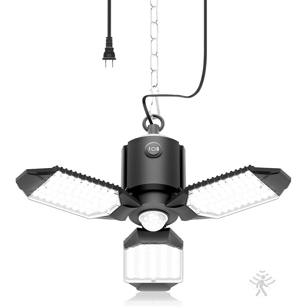 ACJPR - Motion Sensor Garage Light – 8000LM, 3-Panel, 6500K