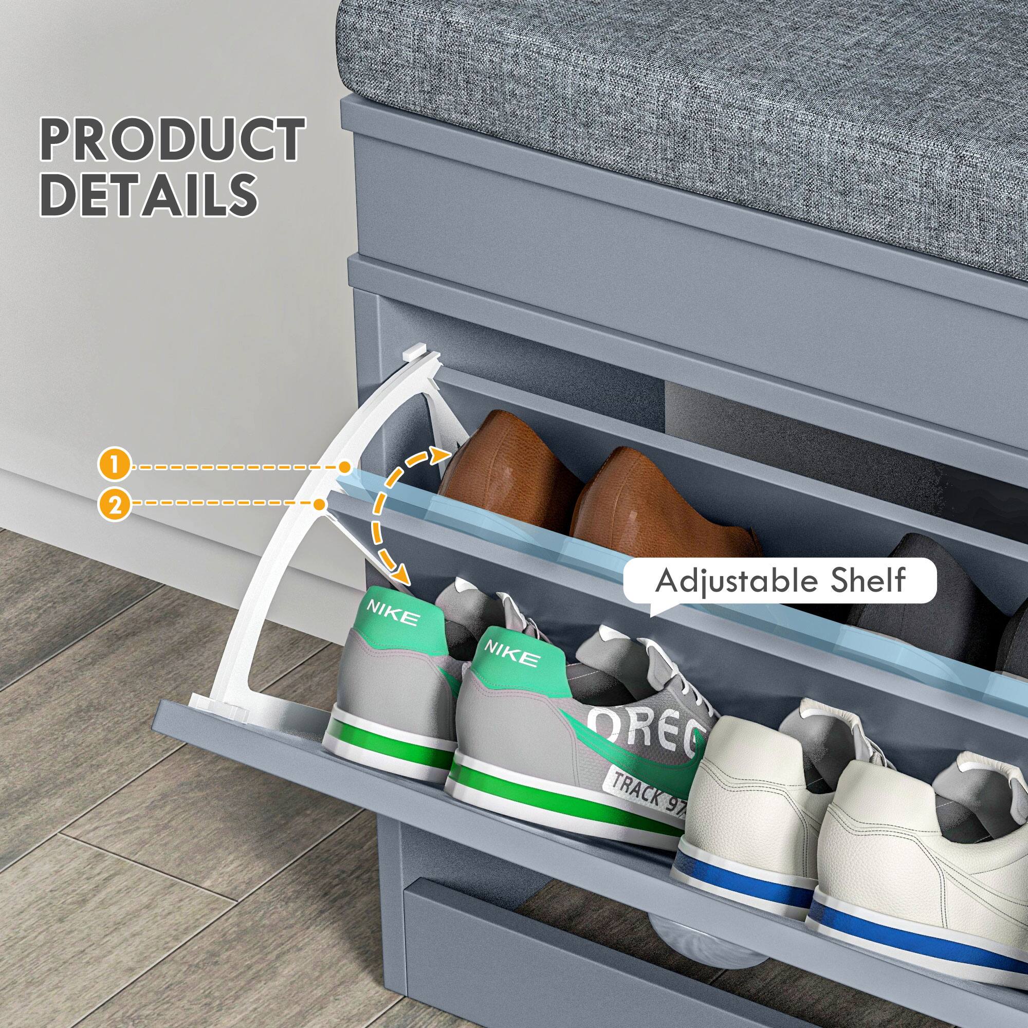 PRODUCT DETAILS, Adjustable Shelf, NIKE, NIKE OREO TRACK 97