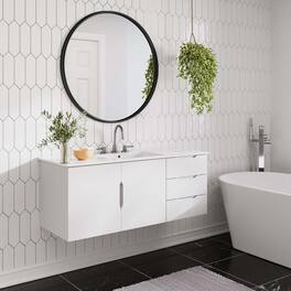Vitality Bathroom Vanity Basin Included by Modway - White White