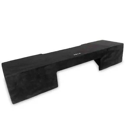 Front. NVX - 2008-2013 Silverado/Sierra Extended Cab - Custom-Fit Loaded Dual 10" Sealed Subwoofer Enclosure - Black.