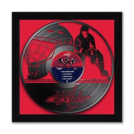 Sporticulture - Washington Capitals 13" x 13" Framed Vinyl Record Art Print - Blue