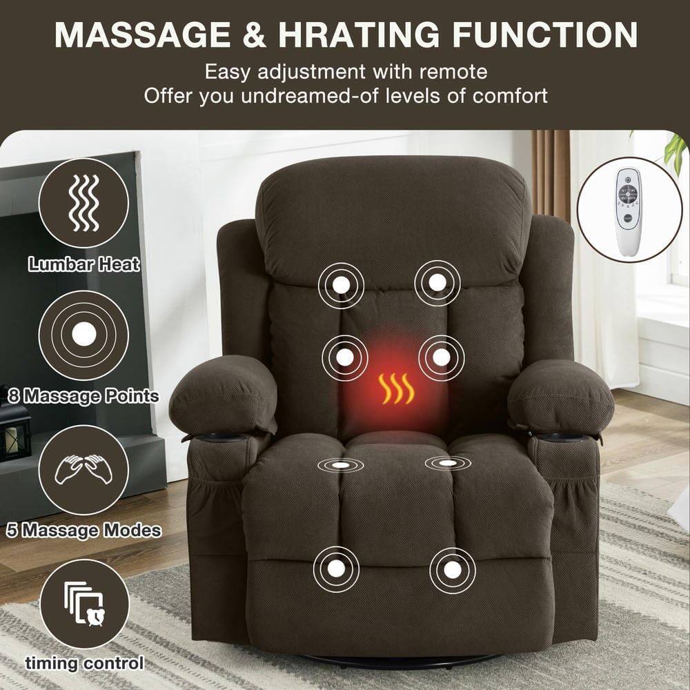 MASSAGE & HRATING FUNCTION  
Easy adjustment with remote  
Offer you undreamed-of levels of comfort  

- Lumbar Heat  
- 8 Massage Points  
- 5 Massage Modes  
- timing control