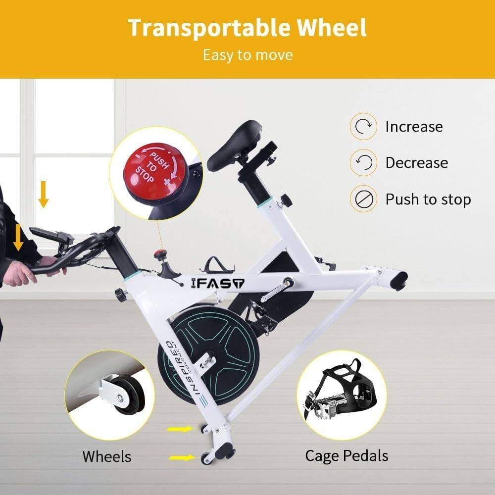 Transportable Wheel  
Easy to move  

Increase  
Decrease  
Push to stop  

IFAST Wheels  
EINSPIRER Cage Pedals