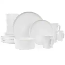 Elama - Luxmatte 16 Piece Dinnerware Set - White