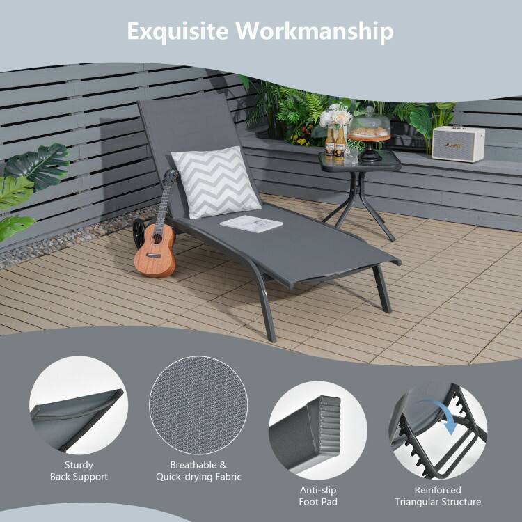 Exquisite Workmanship

- Sturdy Back Support
- Breathable & Quick-drying Fabric
- Anti-slip Foot Pad
- Reinforced Triangular Structure