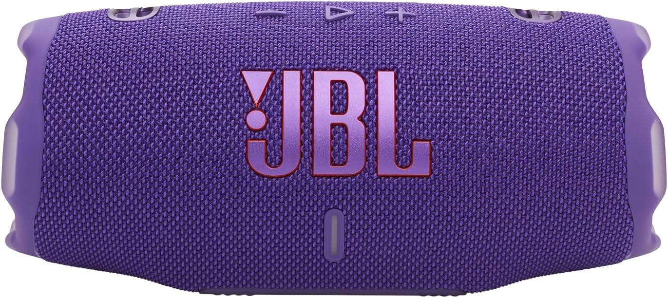 Alt View 2. JBL - Charge 6 Portable Waterproof Bluetooth Speaker with Carrying Case - Purple.
