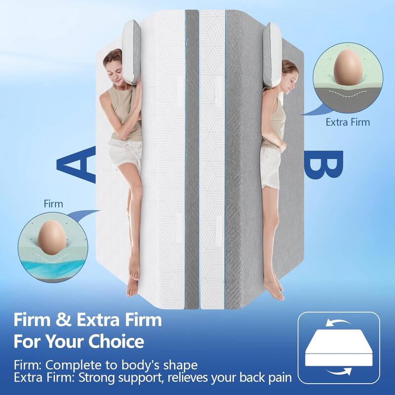 Extra Firm B Firm Firm & Extra Firm For Your Choice Firm: Complete to body's shape Extra Firm: Strong support, relieves your back pain