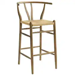 Modway - Amish Wood Bar Stool - Gray