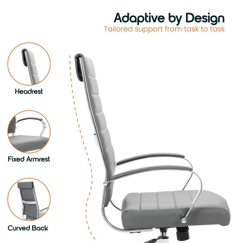 Adaptive by Design  
Tailored support from task to task  

- Headrest  
- Fixed Armrest  
- Curved Back