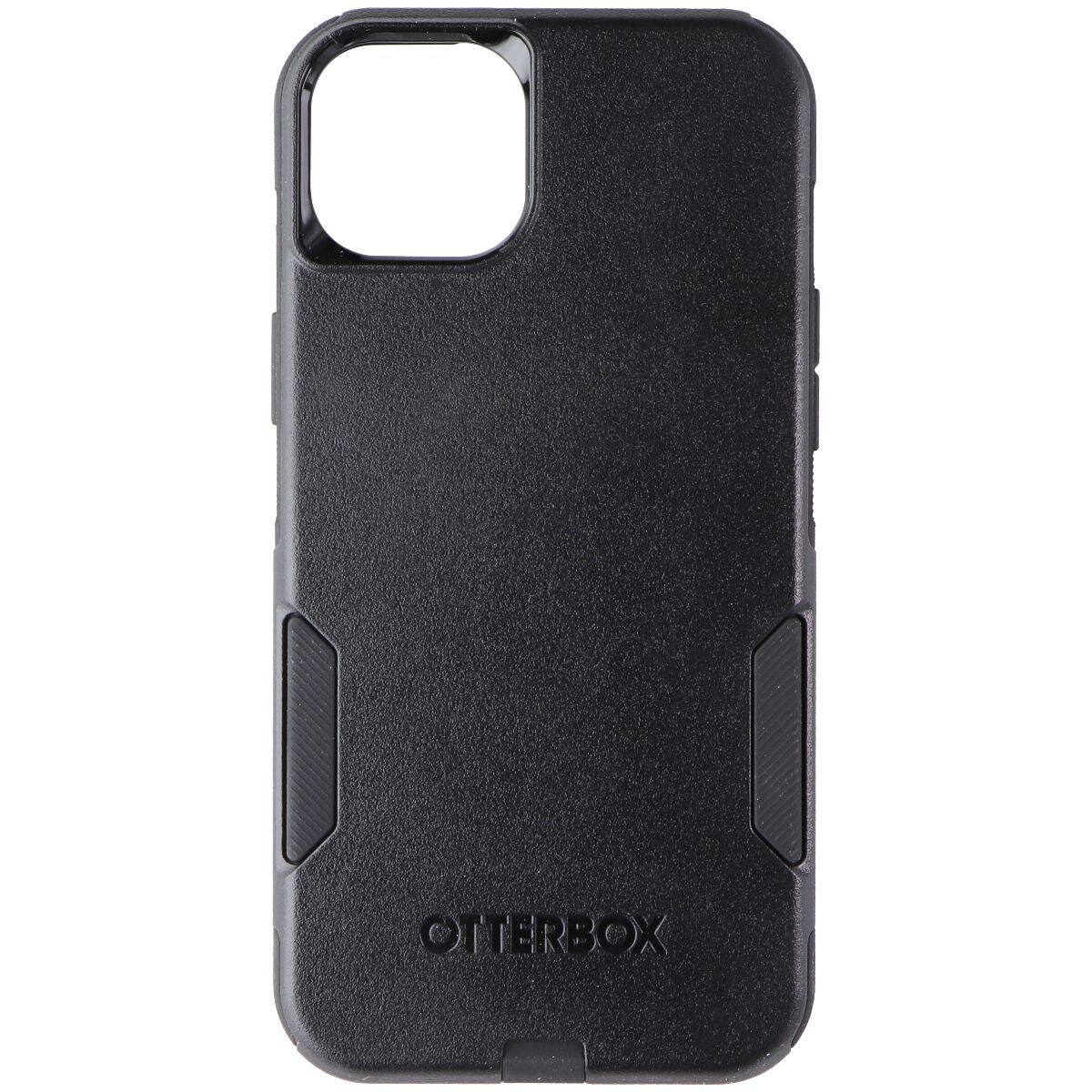 Front. OtterBox - Commuter Series Case for Apple iPhone 15 Plus / 14 Plus - Black - Black.