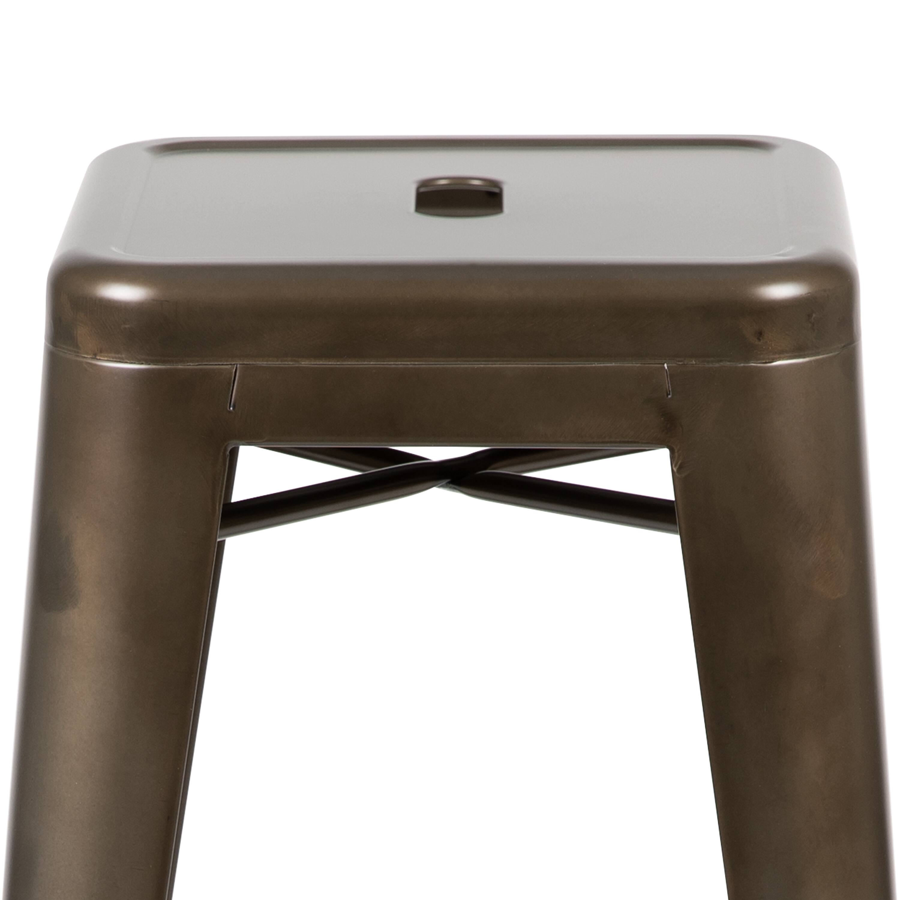 Alt View 15. Alamont Home - 30" High Metal Indoor Bar Stool - Stackable Set of 4 - Gun Metal.