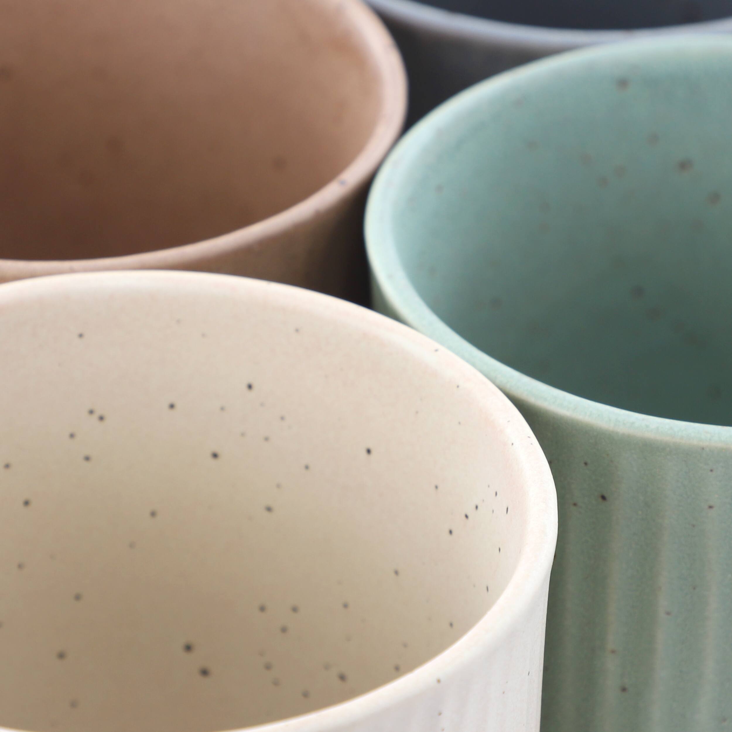 Alt View 3. Gibson - Gibson Home Evening Stroll 4 Piece 19 Ounce Stoneware Ribbed Mug Set in Assorted Color - Assorted.