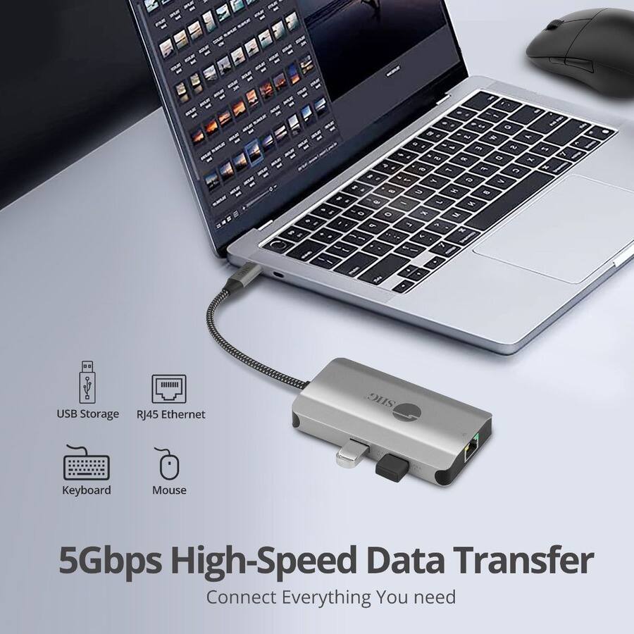 USB Storage RJ45 Ethernet SUG Keyboard Mouse 5Gbps High-Speed Data Transfer Connect Everything You need