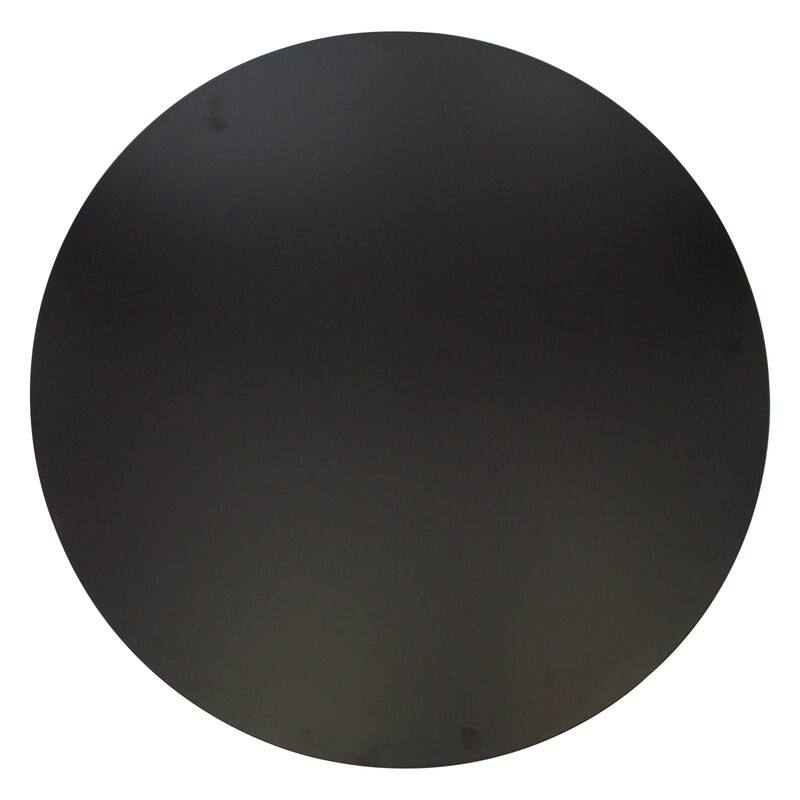 Alt View 7. LeisureMod - LeisureMod Bristol 35 in. Round MDF Wood Dining Table in Stainless Steel Pedestal Base Modern Kitchen Table - Black.