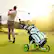 Alt View 7. Costway - Costway Folding 3 Wheels Golf Push Cart W/Seat Scoreboard Adjustable Handle - Green.