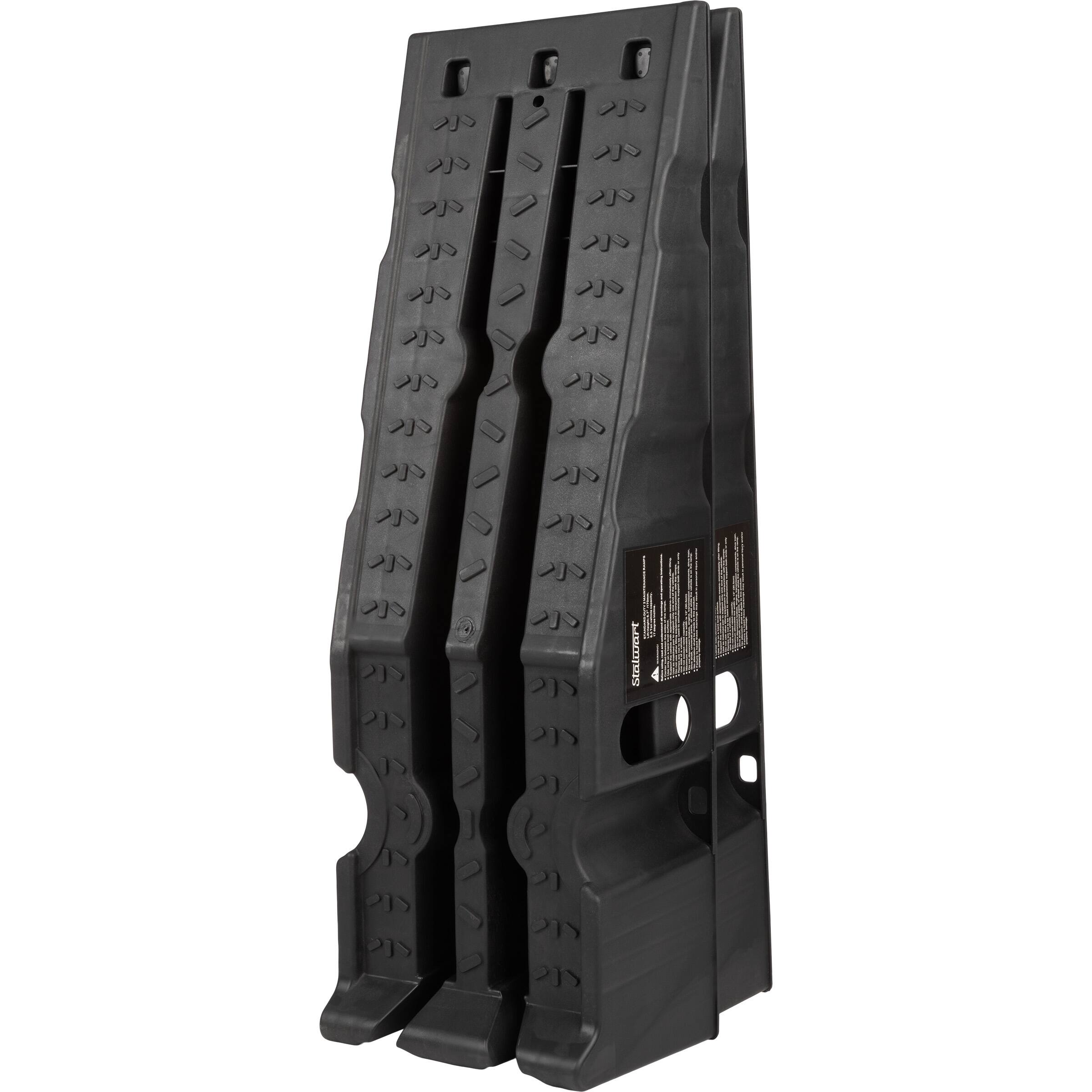 Back. Stalwart - Car Ramp Lifts for Oil Changes 2-Pack - Black.