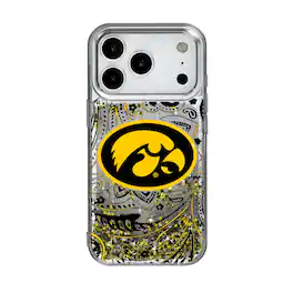 Keyscaper - NCAA - Iowa Hawkeyes iPhone Glitter Paisley Design Case - 15 - Multicolor