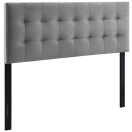 Lily Biscuit Tufted Performance Velvet Full Headboard by Modway - Gray