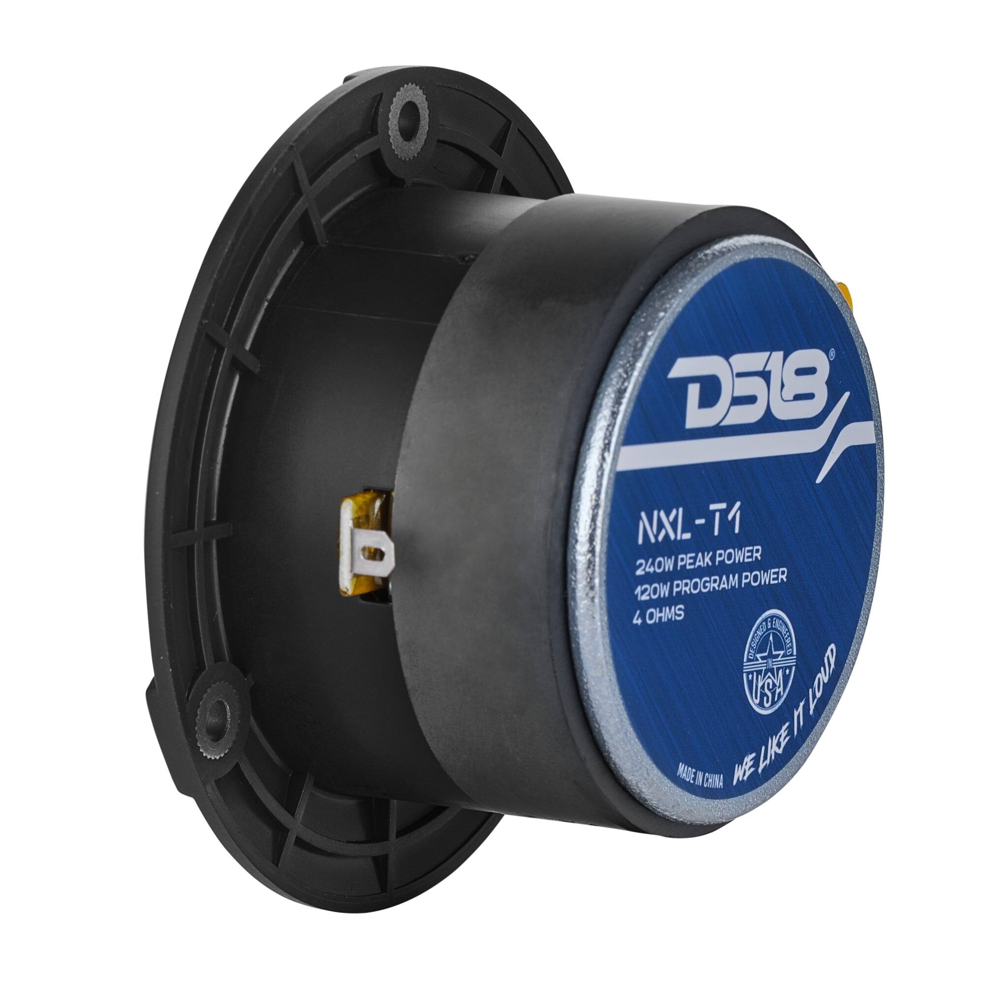 D518  
NXL-71  
240W PEAK POWER  
120W PROGRAM POWER  
4 OHMS  
ESAVED SIGNERS PASA 1.07  
MADE IN CHINA  
WE LIKE IT LOUD