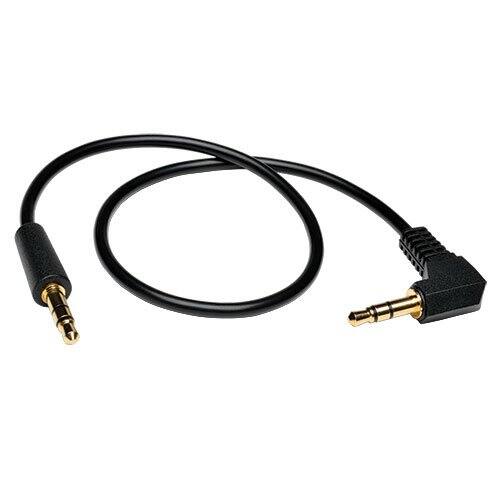 Front. Tripp Lite - 3.5mm Mini Stereo Audio Cable with One Right Angle Plug [m/m] 6-ft..