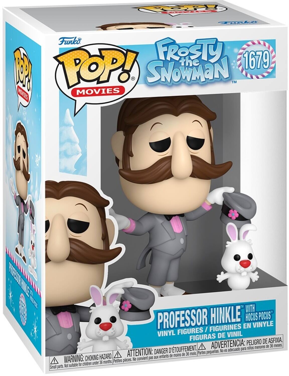 POP! Funko Frosty the 1679 Pop! Movies Professor Hinkle with Hocus Pocus Vinyl Figures / Figurines en Vinyl Figuras de Vinil. ADVERTENCIA: PELIGRO DE ASFIXIA. ATTENTION: DANGER D'ÉTOUFFEMENT. Partes pequeñas. No es adecuado para menores de 36 meses. CHOKING HAZARD. Warning: choking hazard. Small parts. Not suitable for children under 36 months. Petites pièces. Ne convient pas aux enfants.