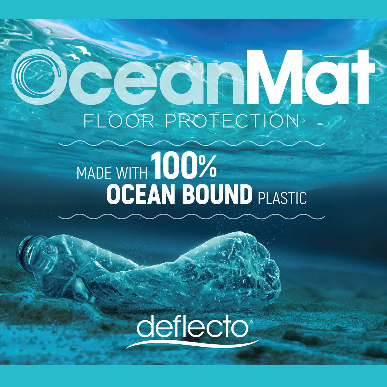 OceanMat  
FLOOR PROTECTION  

MADE WITH 100% OCEAN BOUND PLASTIC  

deflecto