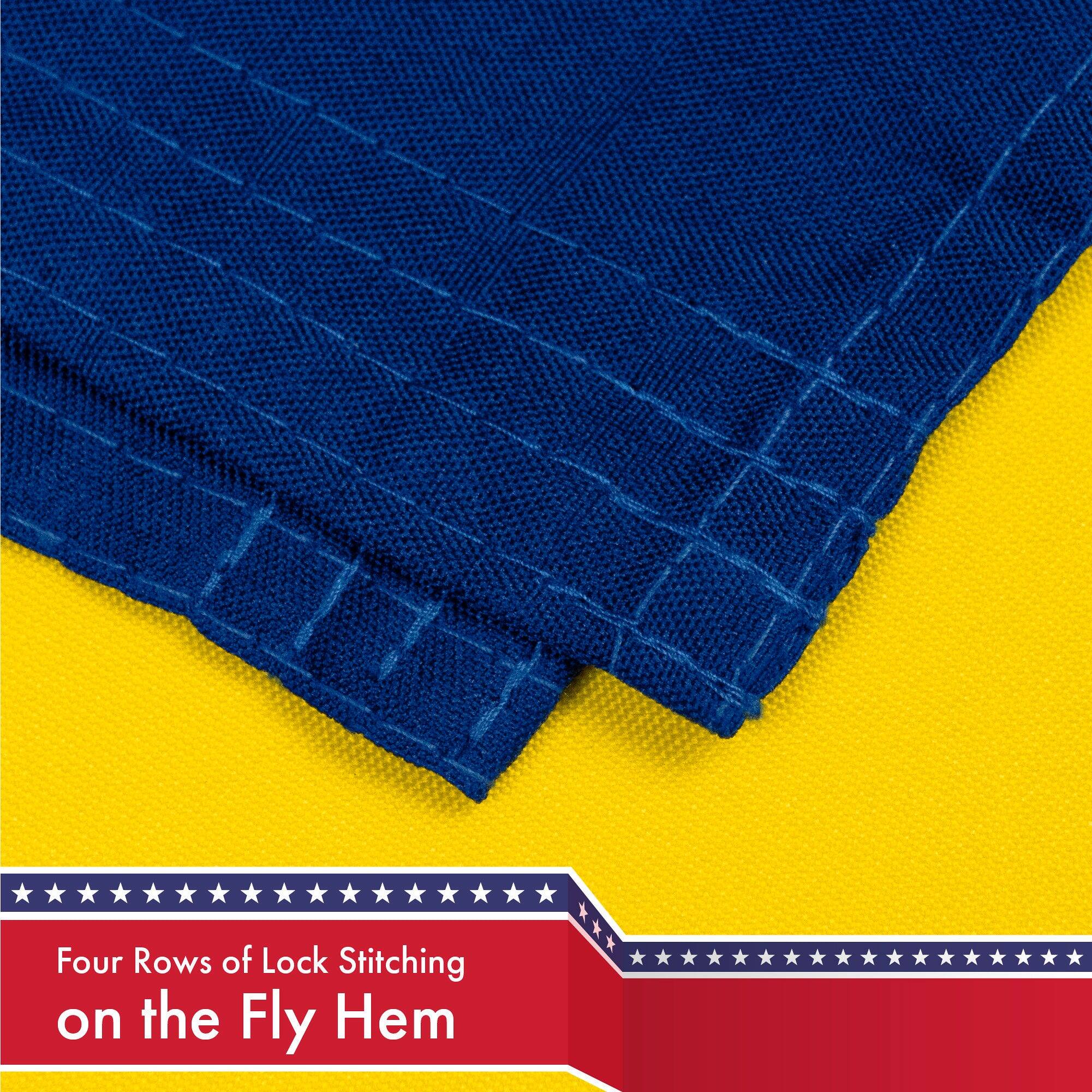 Four Rows of Lock Stitching on the Fly Hem