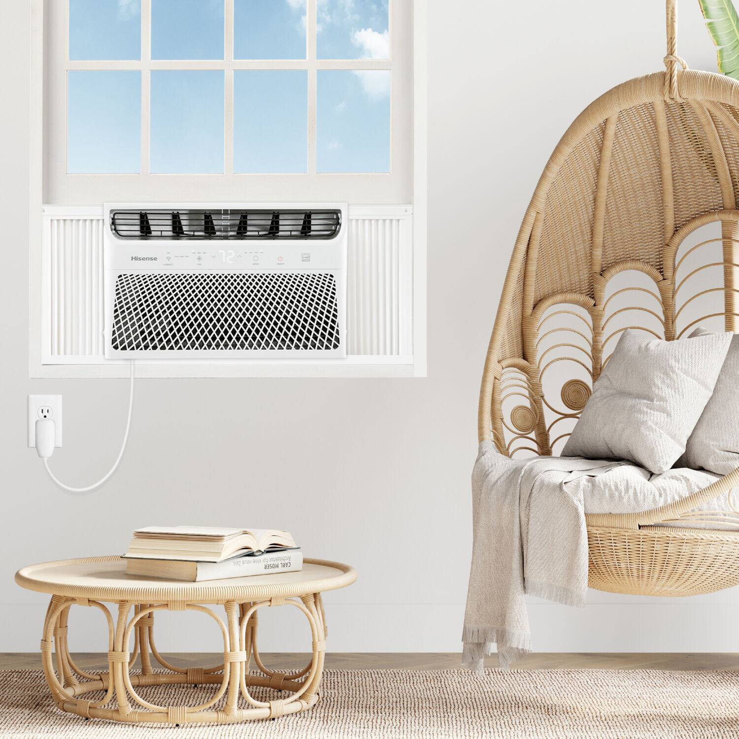 Alt View 17. Hisense - 8,000 BTU 350 Sq. Ft. Smart Window Air Conditioner with Wi-fi and Remote Control - White.