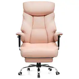 GTPlayer - 400 LBS Wide Ergonomic Gaming Chair with Deluxe Embossing Designed Big and Tall Office Chair - Pink