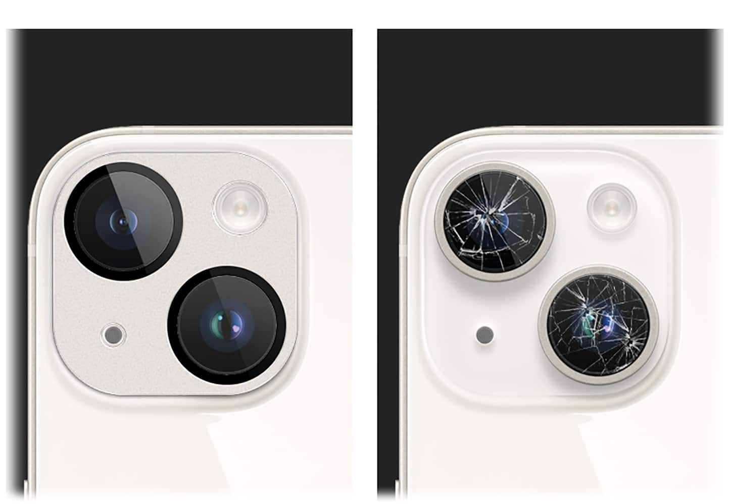 Alt View 12. SaharaCase - ZeroDamage Camera Lens Protector for Apple iPhone 14 and iPhone 14 Plus (2-Pack) - Starlight.