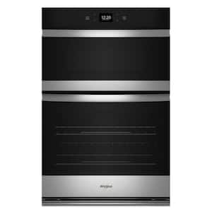 Whirlpool - 30 inch Built-In Electric Convection Combination Wall Oven with Microwave and WiFi - Stainless Steel