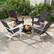 Alt View 1. Costway - Patio Adirondack Chair with Rattan Padded Seat Wide Armrests & Hidden Cupholder - Brown,Mix Brown.