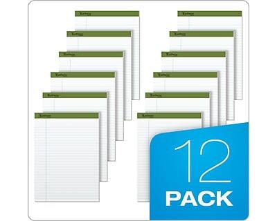 Alt View 1. Ampad - Earthwise Notepads, 8.5" x 11.75", Wide Ruled, 50 Sheets/Pad, 12 Pads/Pack - White.