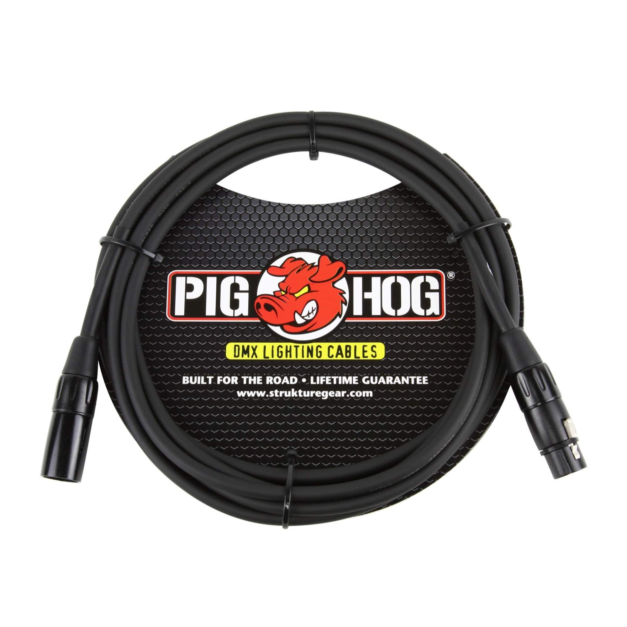Pig Hog - PHDMX10 3-Pin DMX Lighting Cable (Black,10-Feet)