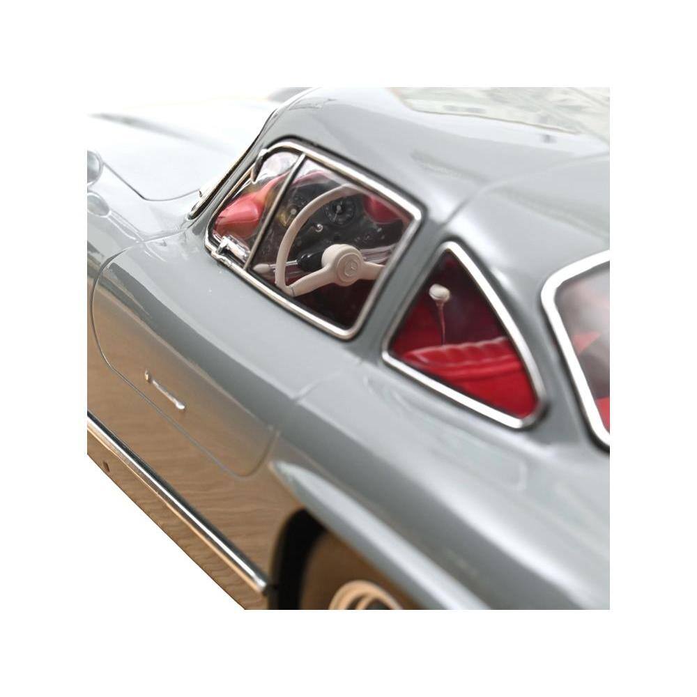 Back. Norev - 1954 Mercedes-Benz 300 SL Graphite Gray with Red Interior Limited Edition to 500 pieces Worldwide 1/12 - Gray and Red.